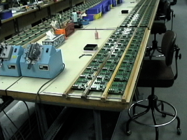Through Hole PCB assembly line at Micron Corporation